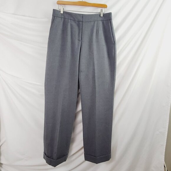 Pendleton Women's Gray Wool Dress Pants Slash Pocket Straight Leg Size 12 (A-2) - Picture 2 of 15
